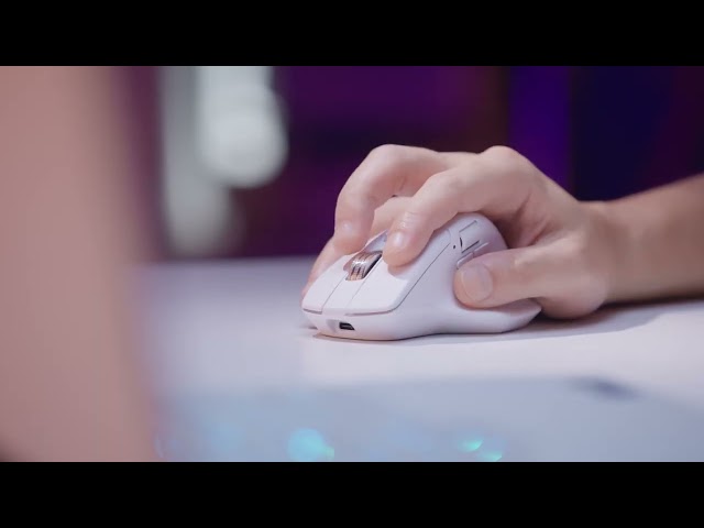 Ratón Keychron M6 Inalámbrico PixArt 3311 2.4 GHz y Bluetooth 12000 DPI Blanco Silencioso video