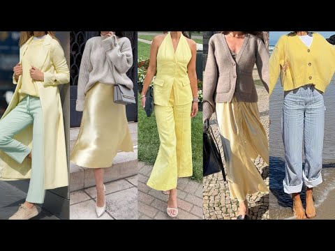 COLORS IN FASHION TREND 2025 BUTTER YELLOW WEAR THEM IN YOUR LOOKS AND OUTFITS