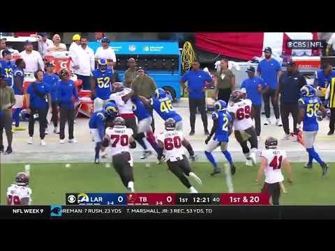 Fournette bodies Jalen Ramsey, Ramsey gets mad and tries to flip him