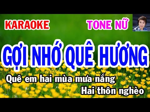 Karaoke - Gợi Nhớ Quê Hương - Tone Nữ - Nhạc Sống - gia huy beat