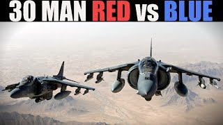 HUGE 30-Pilot Tactical Red vs Blue PvP Battle | Air &amp; Land | DCS WORLD
