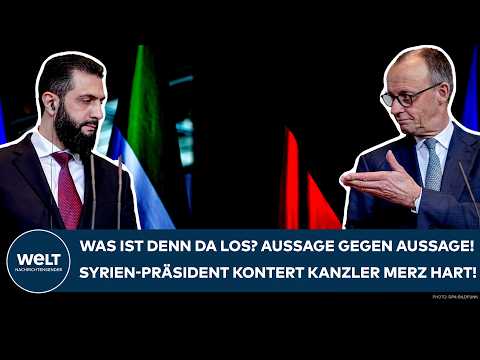 Video Thumbnail: DEUTSCHLAND: Was ist denn da los? Aussage gegen Aussage! Syrien-Präsident kontert Kanzler Merz hart!