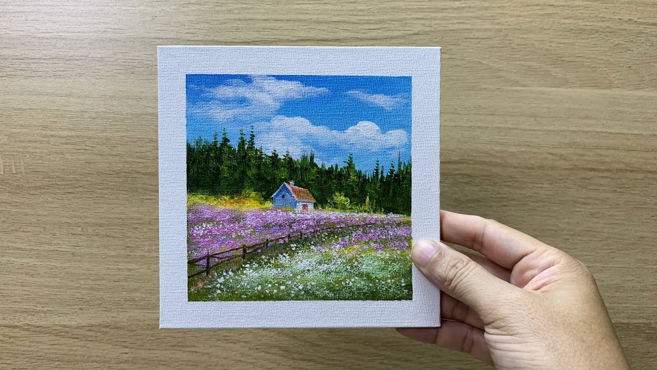 Mini canvas - The Meadow on the Hill