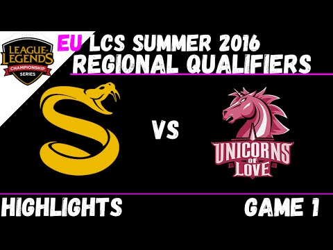 SPY vs UOL Game 1 Highlights EU LCS Summer 2016 Regional Qualifier FINALS Splyce vs Unicorns Of Love