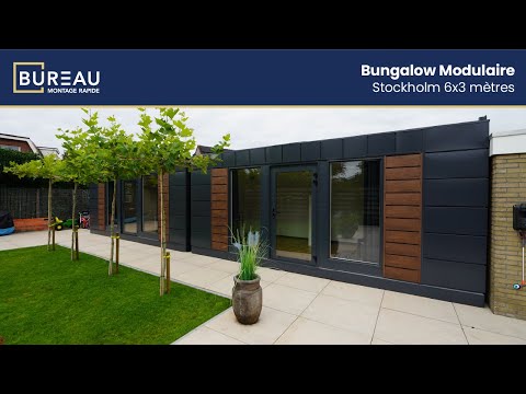 Bungalow Modulaire Helsinki 6x3 mètres | Bureau Montage Rapide