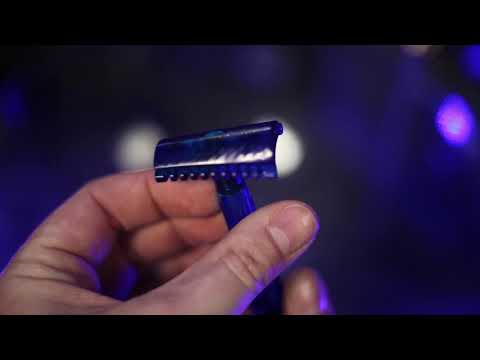 The Phantom Blue Open Comb Double Slant Safety Razor by Phoenix Shaving - Vid by Brian Yost!