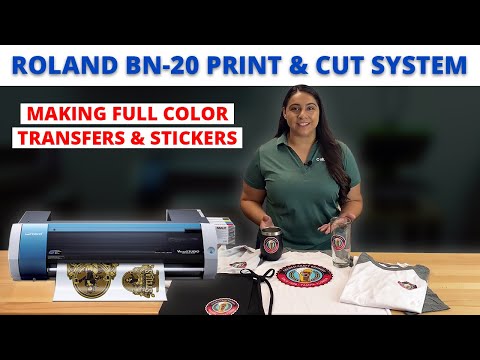 Roland BN-20 Print & Cut System | Making Full Color Transfers & Stickers