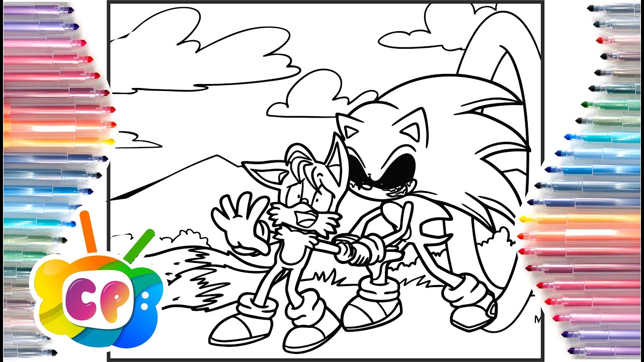 Sonic exe coloring pages /Sonic with Tails coloring page / Elektronomia & RUD - Memory [NCS Release]