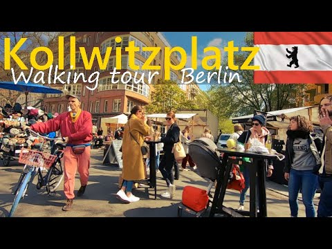 Kollwitzplatz Berlin 4k Virtual Walking Tour