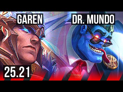 GAREN vs DR. MUNDO (TOP) | 19/1/5, 64k DMG, Legendary | EUW Master | 25.21