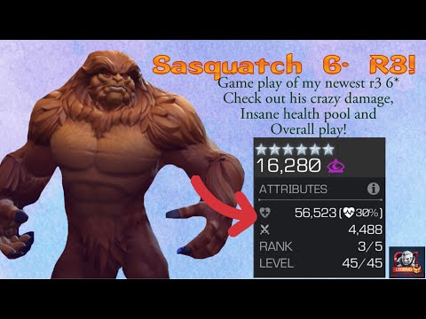 Sasquatch 6 star R3! Some quick game play of my newest R3! Insane damage, extreme health and more!