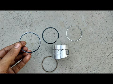 Installation of rings on piston