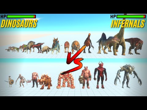 Dinosaurs vs Infernals - Factions Tournament in Animal Revolt Battle Simulator | ARBS