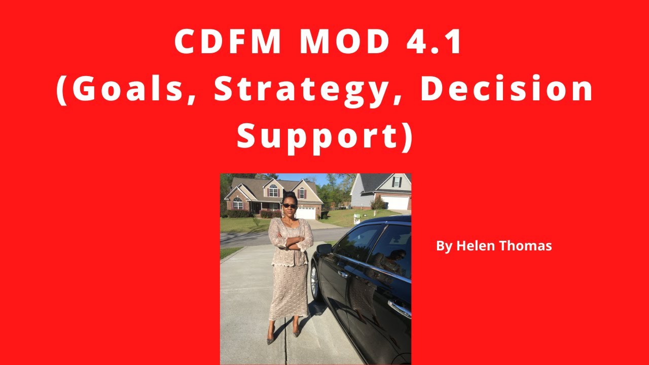CDFM Module 4 1 Goals Strategy & DS, #CDFM, #CDFM_Study_Group