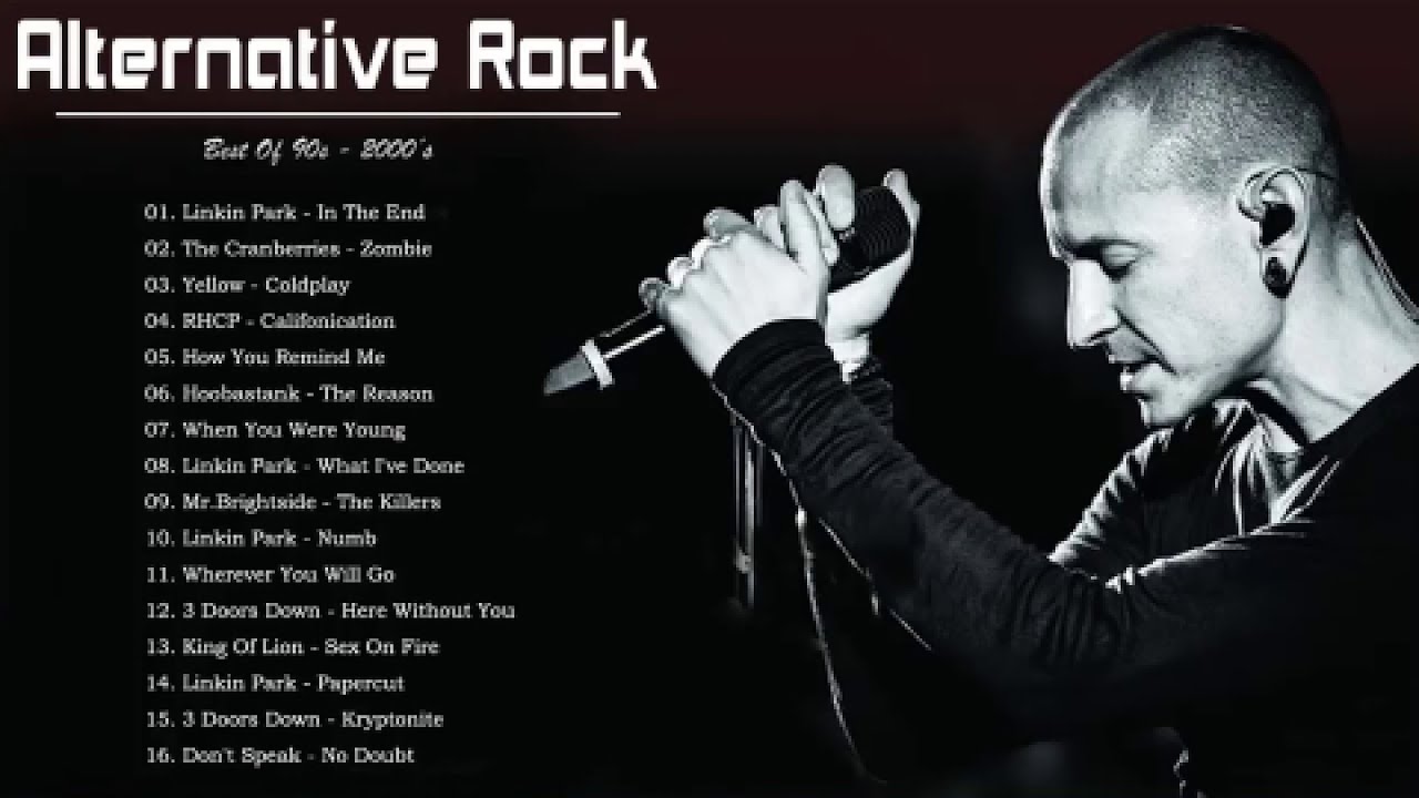 Linkin Park, Creed, Metallica, Oasis, Coldplay, Radiohead, Nirvana - Alternative Rock 2000s Music