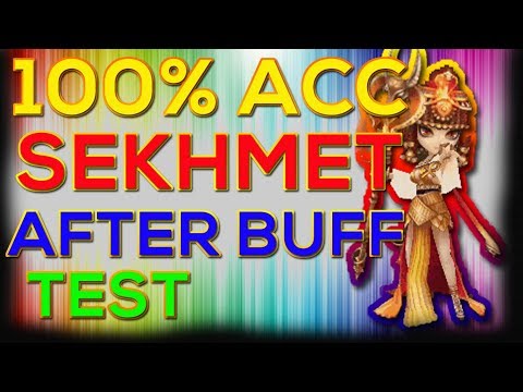 [ENG SUB] 100% acc Sekhmet Testing 3rd Skill After Buff - Summoners War Indonesia