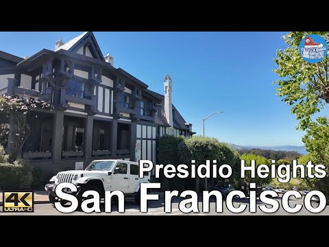 🇺🇸 SAN FRANCISCO 4k Walking Tour | Wealthy, exclusive streets of Presidio Heights - Jackson to Polk