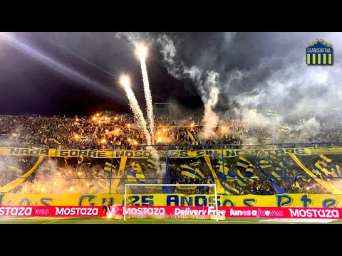 "RECIBIMIENTO ROSARIO CENTRAL VS HURACAN - COPA DE LA LIGA 2023." Barra: Los Guerreros • Club: Rosario Central