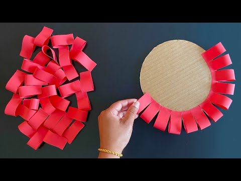 Beautiful Red Paper Wall Hanging / Paper Craft For Home Decoration /Wall decor /Paper wall mate /DIY