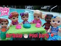 Baby Alive Mermaid Birthday Pool Party Cake 🎂 Ice Cream 🍦