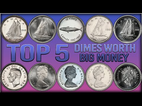 Top 5 Most Valuable Dimes – Rare Canadian Dimes in Your Pocket Change!!