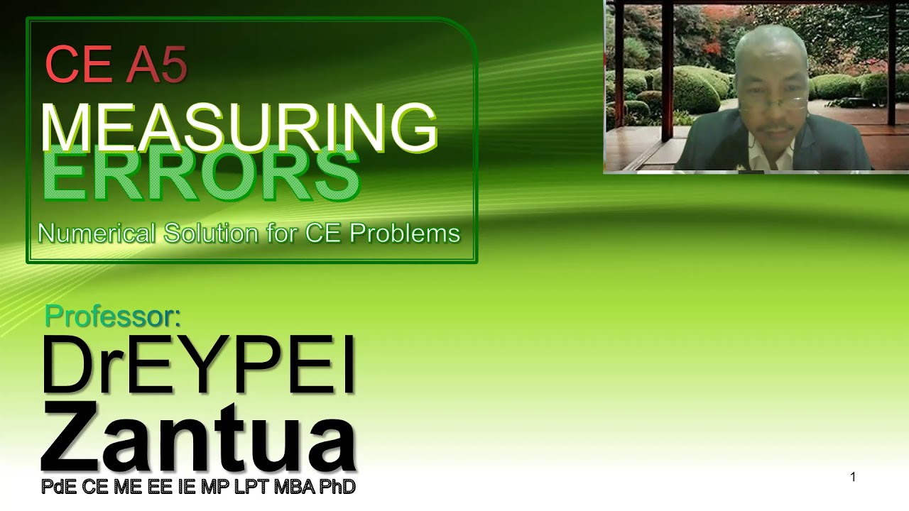 Measuring ERRORs || NUMERICAL SOLUTION for CE Problems