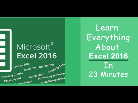 microsoft excel 2016 tutorial pdf