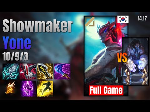 Showmaker Mid Yone vs Sylas lol KR solo rank Full Game 14.17