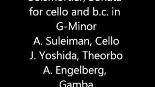 Boismortier Sonata for cello and b. c.