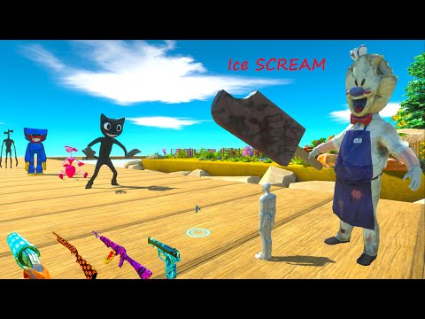 Ice Scream and FPS AVATAR RESCUE MISSION DEATH RUN - Animal Revolt Battle Simulator