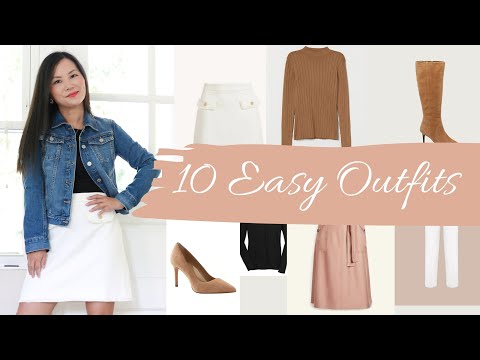 One denim jacket, 10 fall outfits (in 6 minutes)