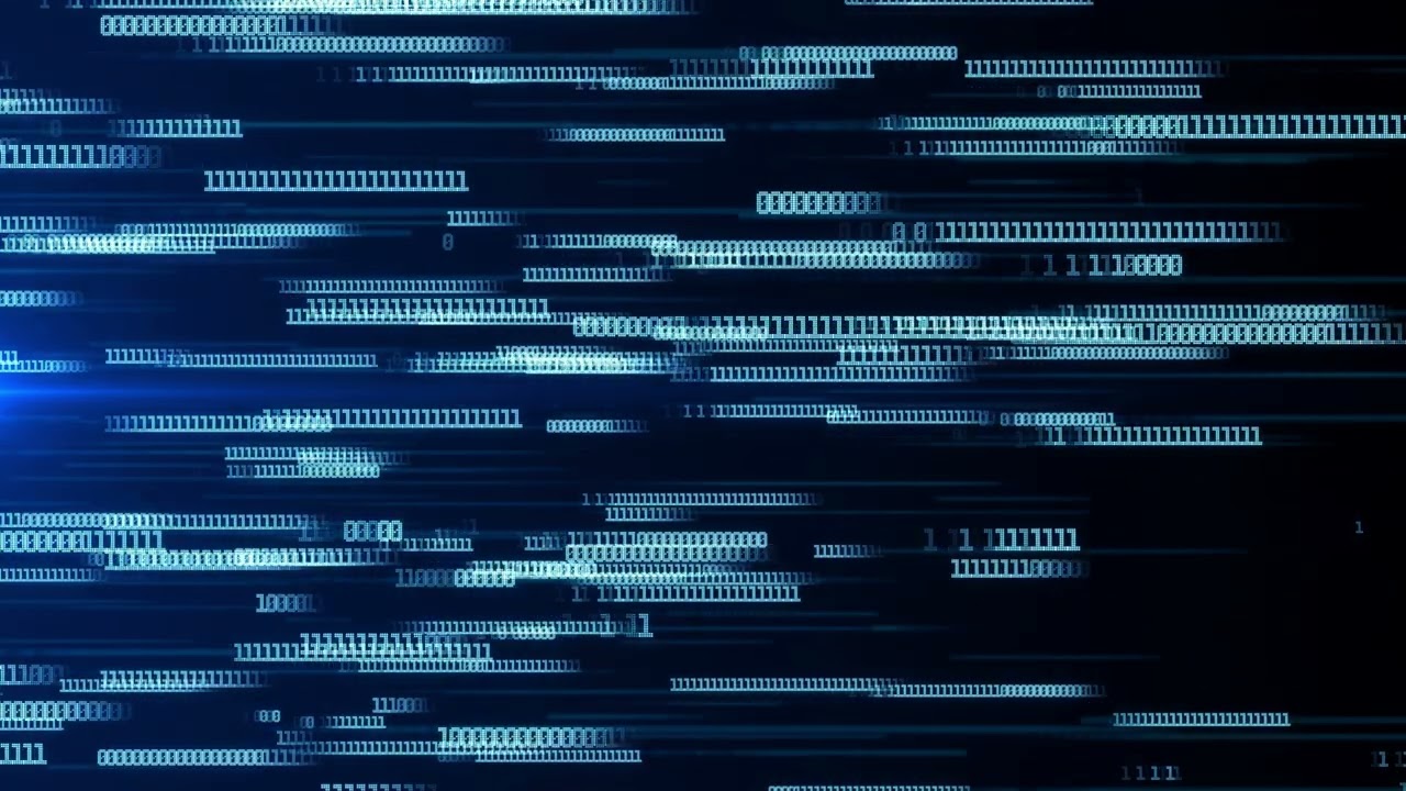 #4K #3D Big Data #Abstract hologram #Digital City with futuristic matrix number wall Animation.