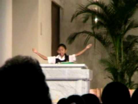 Chloe Leading Mass at St. Theresa Co-Cathedral Dec. 2009