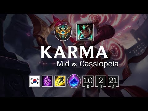 Karma Mid vs Cassiopeia - KR Challenger Patch 8.1