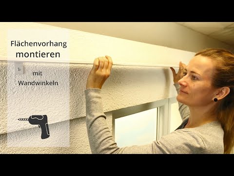 Flächenvorhänge von WindowFashion® mit Wandwinkeln anbringen