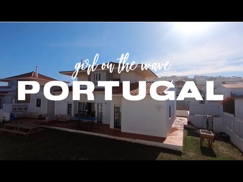 Surfing in Ericeira Portugal 2, Surf Villa and Praia do Sul June 2018 - Girl on the wave