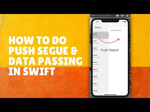 Swift: iOS Notes App - 4. Intro to Push Segue & Pass Data (Storyboard)