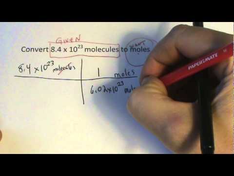 Molecules to Moles Conversion