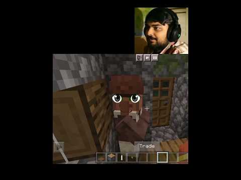 trolling villagers in minecraft very funny 😂😂 part 1 #gaming #minecraft #shorts