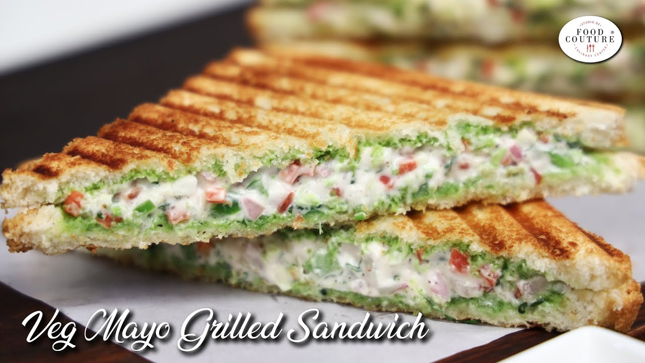 Veg Mayo Grilled Sandwich Recipe | मेयोनिसे सैंडविच | Best Grilled Sandwich