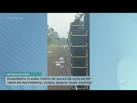 Criminosos furtam sacas de açúcar de trem em movimento em Guatapará