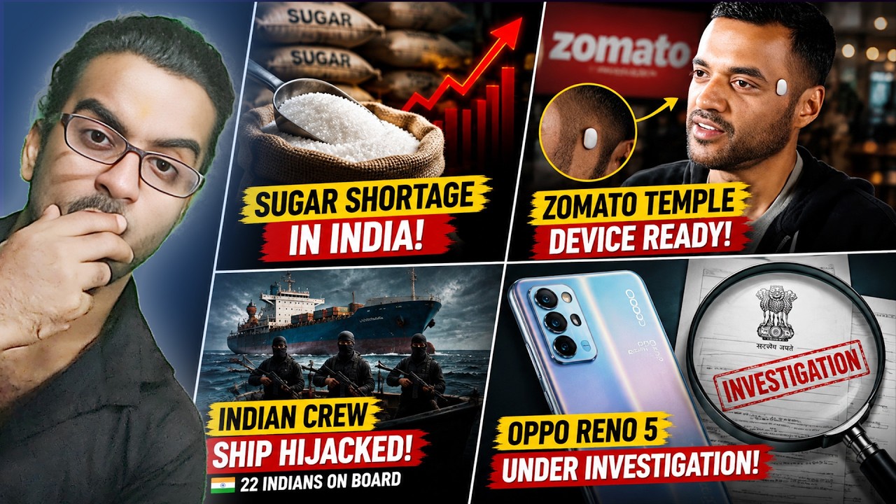 Sugar Shortage in India, Zomato Temple Device Ready, Indian Crew Ship Hijacked