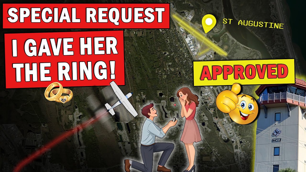 MARRIAGE PROPOSAL on Frequency While Airborne | What Did She Say?