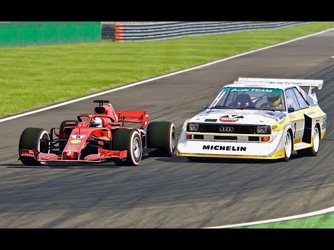 Ferrari F1 2018 vs Audi Sport Quattro S1 - Monza