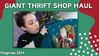 Huge Two Month Thrift Shop Haul | Vlogmas 2024