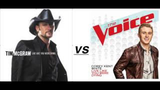 live like you were dying corey kent white vs tim mcgraw