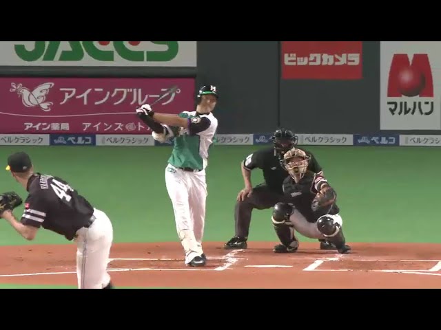 【1回裏】ファイターズ・淺間が歓喜のプロ初HR!! 先頭打者弾でファイターズ先制!! 2016/5/3 F-H