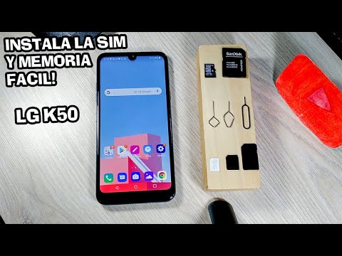 LG K50  Como Colocar La Simcard Y La Memoria Micro SD] #LGK50 📳