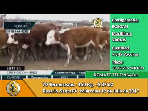 12-07-17 - Remate Televisado de ROSGAN - Rosario