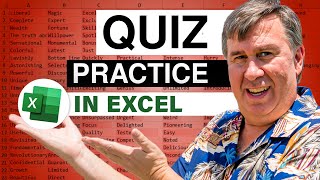 Excel - How to Set Up a Quiz in Excel using Conditional Formatting | Excel Tutorial - Episode 682